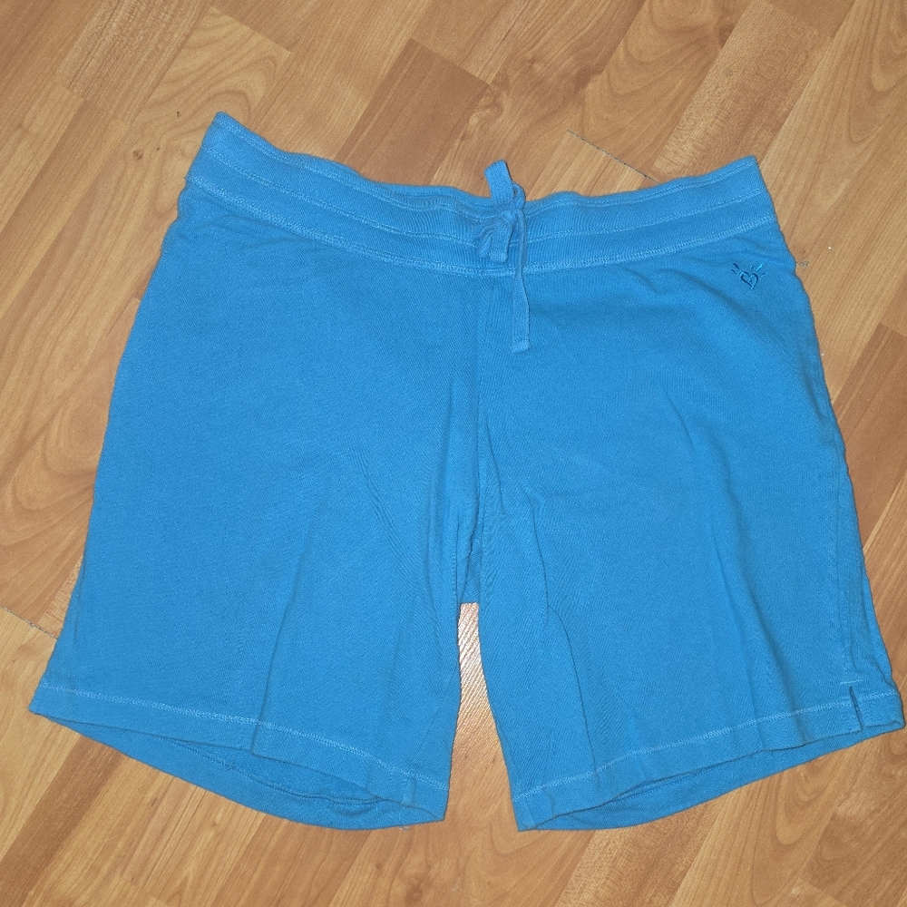 3/$10 Justice Girls Sz 20 Pull On Sweatpant Shorts Teal Blue